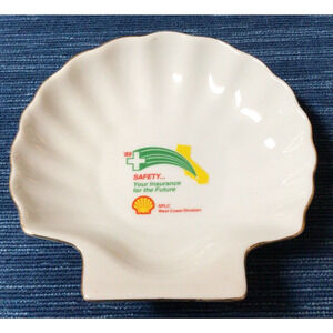 Vintage 1989 Shell Gas Oil Promotional Trinket Dish West Coast SPLC 5" ~896A